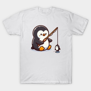 Cute penguin Fishing T-Shirt